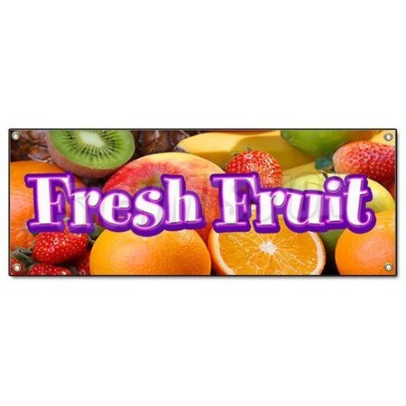 SIGNMISSION FRESH FRUIT BANNER SIGN stand market store tropical farmer orchard produce B-Fresh Fruit
